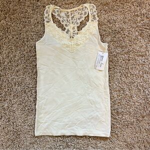 Grace and Lace One Size Fits All Racerback Tank in Cream- NWT